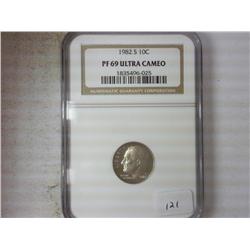 1982-S ROOSEVELT DIME NGC PF69 ULTRA CAMEO