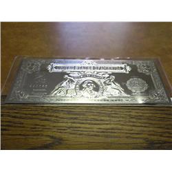 1899 US TWO DOLLAR NOTE IN SILVER LEAF