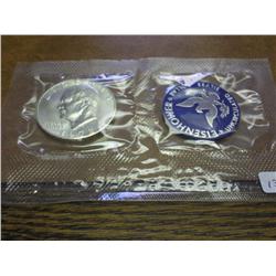 1972-S IKE SILVER DOLLAR (UNC) BLUE PACK