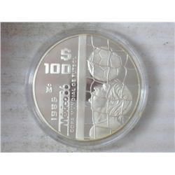 1985 MEXICO 100 PESOS SILVER PROOF COIN