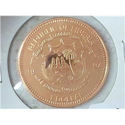 1997 LIBERIA SPECIES SURVIVAL PLAN $ PF LIKE (UNC)