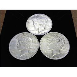 3-1922-P PEACE SILVER DOLLARS