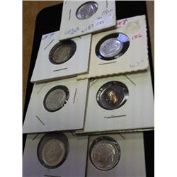 1956-62 ROOSEVELT DIMES PROOF (7 COINS)