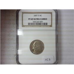 2001-S JEFFERSON NICKEL NGC PF69 ULTRA CAMEO