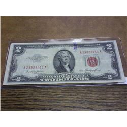 1953 US TWO DOLLAR RED SEAL NOTE