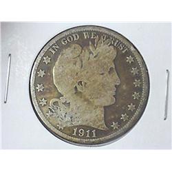 1911-D BARBER HALF DOLLAR