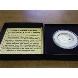 SILVER TOKEN WITH GOLD PLACER NUGGET