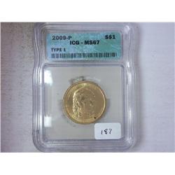 2009-P TYLER DOLLAR ICG MS67