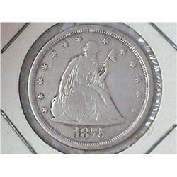1875-S TWENTY CENT PIECE (FINE)