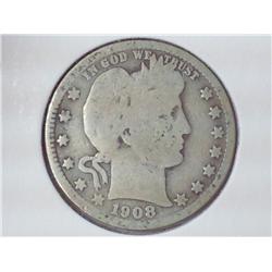 1908-O BARBER QUARTER