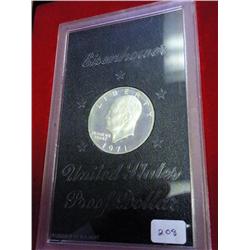1971-S IKE SILVER PROOF DOLLAR (BROWN PACK)