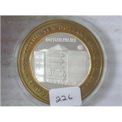 IMPERIAL PALACE CASINO $10 SILVER TOKEN (UNC)