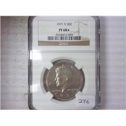 1971-S KENNEDY HALF DOLLAR NGC PF68 STAR