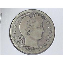 1914-D BARBER QUARTER