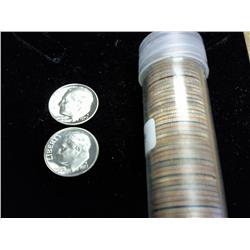 ROLL OF 50 PROOF ROOSEVELT DIMES (1973-S & 77-S)