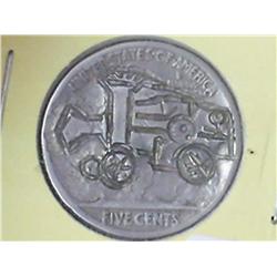 HOBO BUFFALO NICKEL (STEAM ENGINE)