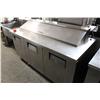 Image 1 : True 72" Triple Door Stainless Steel
