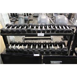 Weight Rack With 27 Dumbells