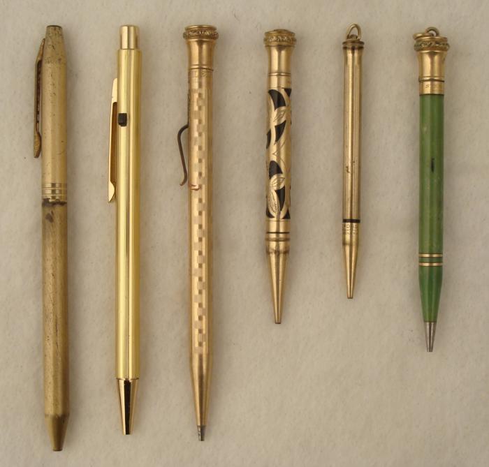 6 Old Vintage Automatic Pencils Pen 14K Gold Filled