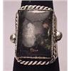 Image 1 : MENS GEMSTONE RING - GERMAN SILVER - SZ. 8