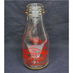 VINTAGE KITSAP DAIRY GLASS ADVERTISING MILK BOTTLE