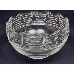 TIFFANY AND CO. GLASS BOWL W/ EMBOSSED STAR DESIGN