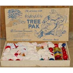 LARGE LOT OF VINTAGE CHRISTMAS TREE ORNAMENTS IN P