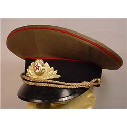 VINTAGE SOVIET RUSSIA MILITARY VISOR CAP / HAT