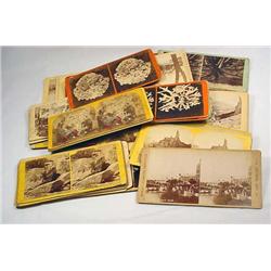 LOT OF ANTIQUE STEREOVIEW CARDS - INCL. WORLD'S CO