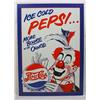 Image 1 : PEPSI COLA CLOWN METAL ADVERTISING SIGN - Approx.