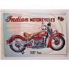 Image 1 : INDIAN MOTORCYCLES MODEL 1937 EMBOSSED METAL ADVER