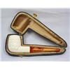 Image 1 : VINTAGE MEERSCHAUM  PIPE W/ BAKELITE STEM AND ORIG