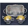 Image 1 : CREAMER AND SUGAR W/ TRAY SET - OLD ENGLISH REPROD