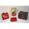 Image 1 : LOT OF 4 VINTAGE ADVERTISING ITEMS - 3 tins and on
