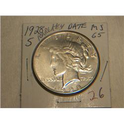 1928-S PEACE DOLLAR