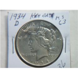 1934-D PEACE DOLLAR