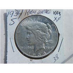 1934-S PEACE DOLLAR