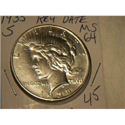 1935-S PEACE DOLLAR