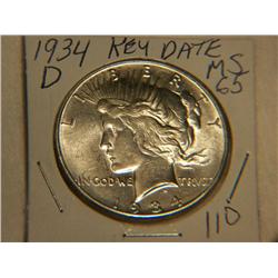 1934-D PEACE DOLLAR
