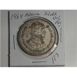 1964 SILVER MEXICAN DOLLAR