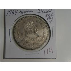 1964 SILVER MEXICAN DOLLAR