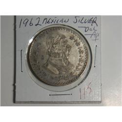 1962 SILVER MEXICAN DOLLAR