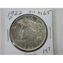 1922-P PEACE DOLLAR