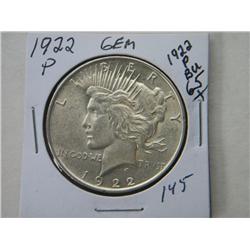 1922-P PEACE DOLLAR