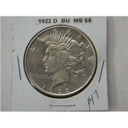 1922-D PEACE DOLLAR