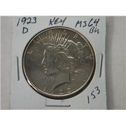 1923-D PEACE DOLLAR