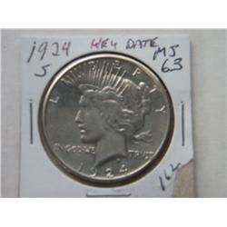 1924-S PEACE DOLLAR
