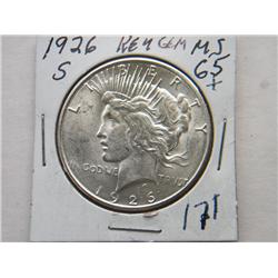 1926-S PEACE DOLLAR