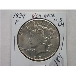 1934-P PEACE DOLLAR
