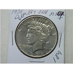 1934-D PEACE DOLLAR